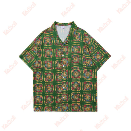 green thin section casual shirts